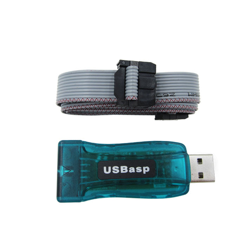 Programmateur USBasp USB ISP 5V AVR, ATMEGA8 ATMEGA128 avec coque + 1 fil 10 broches, Support Win7 64 bits, 1Lot = 2 pièces = 1 pièce ► Photo 1/1