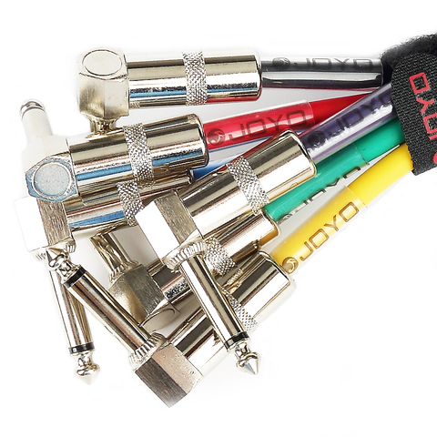 JOYO CM-11 coloré connexion câble 6.35mm Angle prise pour guitare basse effet pédale 6 PCS/lot guitare pédale câble connecter ► Photo 1/1