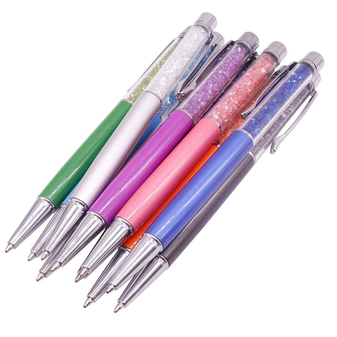 1 pièces stylo à bille en cristal stylet créatif stylo tactile pour l'écriture papeterie bureau et école stylo à bille encre noir bleu ► Photo 1/6