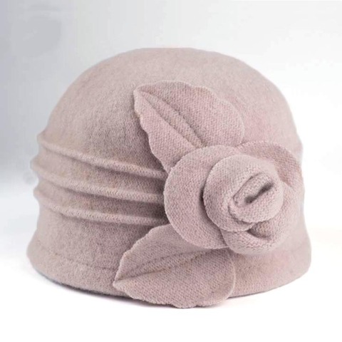 Chapeau en laine pour femmes d'âge moyen Fedora, chapeau pour mamans, chapeau chaud en automne et hiver, livraison gratuite, nouveau 2022 ► Photo 1/6