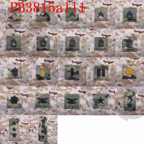 Patch brodé motif Multicam noir, arrière-plan de l'armée américaine, crochet militaire sur le dos ► Photo 1/2