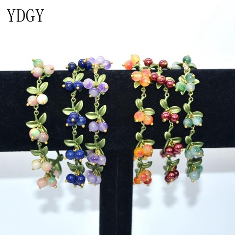 Ydgy – Bracelet multicolore pour femmes, bijoux à la mode, couleur myrtille, pierre bleue, prix de gros ► Photo 1/6