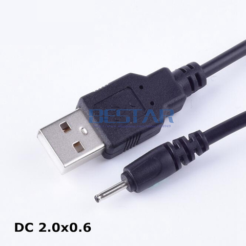 Câble d'alimentation de charge USB A vers DC 2.0mm x 0.6mm, 5 volts cc 2.0x0.6mm, câble adaptateur de charge, 1m 2A ► Photo 1/4