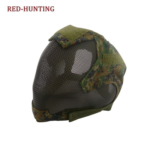 Pour la chasse tir tactique Airsoft masque facial complet sécurité maille métallique Protection Gear ► Photo 1/6