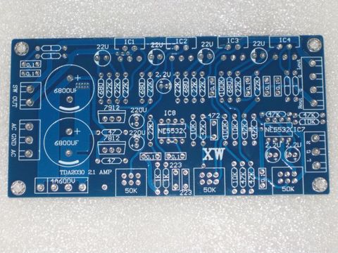 Fannyda LM1875/TDA2030 double puissance 2.1 canaux amplificateur de puissance circuit imprimé carte vide ► Photo 1/2