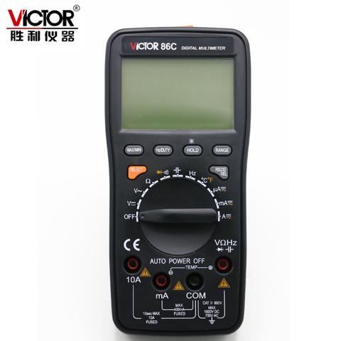 Victor – multimètre numérique universel VC86C, véritable table d'affichage, cc/AC/fréquence/température, avec interface USB et sac noir ► Photo 1/6