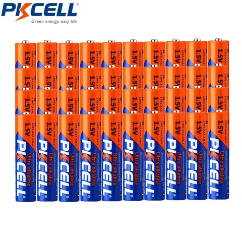 40 Pcs * PKCELL LR03 AAA 1.5 V 3A Baterias Alcalines à Usage Unique Sec Batterie Pour appareil photo, calculatrice, alarme horloge, souris, télécommande ► Photo 1/6