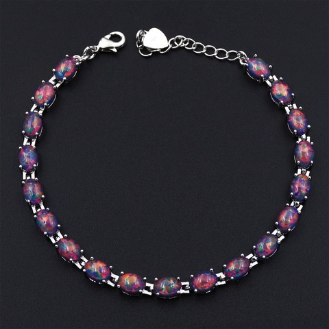 Nouveaux Bracelets en opale de feu noire pour cadeau ► Photo 1/4