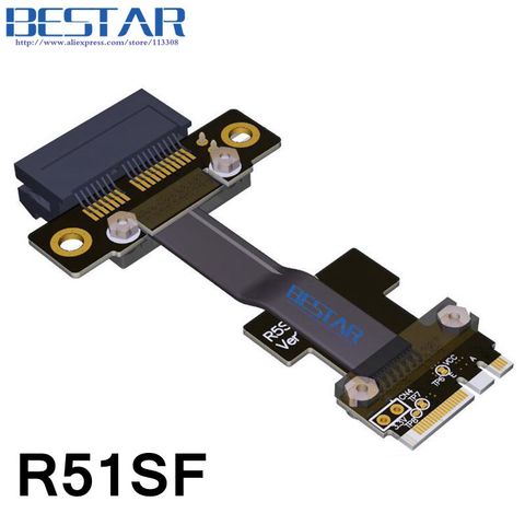 NGFF – câble adaptateur de carte d'extension, M.2 Key A + E vers PCIe 1x Riser 5cm-80cm, Gen3.0 Key A E m2 pci-e pour PCI-Express 1x 2x 4x 8x 16x ► Photo 1/5