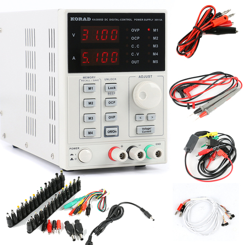 KA3005D précision réglable numérique Programmable alimentation cc alimentation de laboratoire 30V 5A 4Ps mA + AC DC Jack kit de réparation ► Photo 1/6