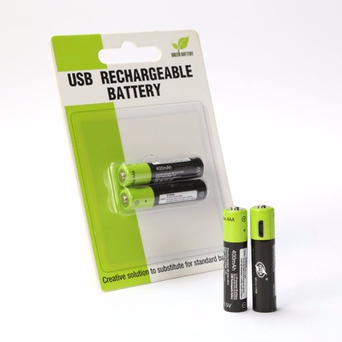 ZNTER – batterie Rechargeable avec câble USB, 400mAh, AAA 1.5V, 2 ou 4 pièces, piles au Lithium polymère ► Photo 1/6