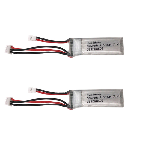 Batterie lipo 7.4 V 300mAh pour WLtoys F959, pièces de rechange pour avion XK DHC-2 A600 RC Skyking, vente en gros, 7.4 V, 30c ► Photo 1/6