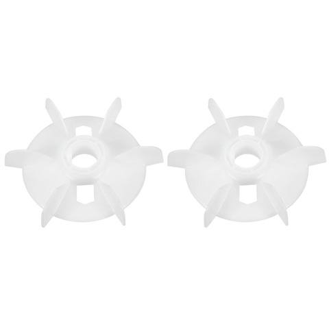 Uxcell – 2 pales de moteur en plastique blanc, 155x22, 8mm/x 24mm, remplacement d'arbre rond, 6 roues, haute qualité ► Photo 1/6