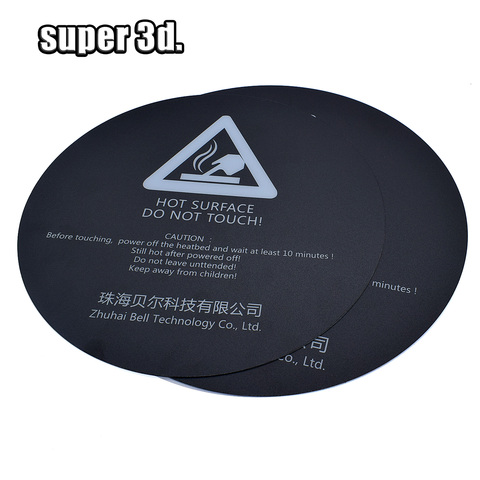 Chaleur Chaude lit Surface Autocollant Noir Imprimé Avec 3 M Bande 200mm 220mm Ronde Imprimer Construire Plaque Pour 3D Imprimante Plate-Forme Film kit ► Photo 1/5