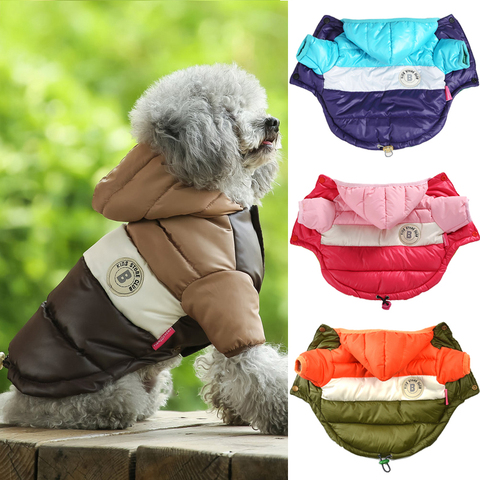 Vêtements d'hiver pour animaux de compagnie pour chiens chiot animal de compagnie chaud vers le bas veste manteau imperméable pour petits chiens moyens Chihuahua vêtements bouledogue français ► Photo 1/6