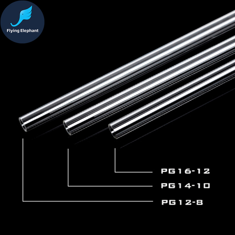 Tube en verre organique Transparent en plexiglas pour Aquarium, 50 cm/lot, 8mm, 10mm, 12mm, 14mm, 16mm, 18m, 20mm ► Photo 1/6