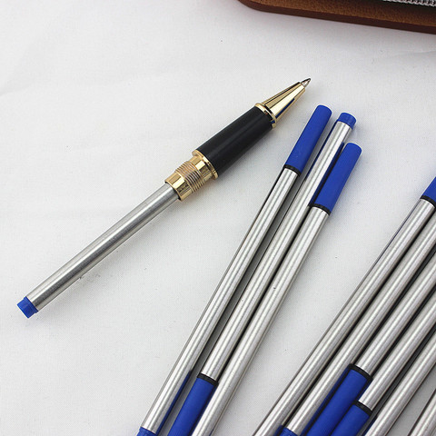 Recharge de stylo à bille JINHAO, encre noire et bleue, 10 pièces, accessoires scolaires, de bureau, 0.5MM ► Photo 1/4