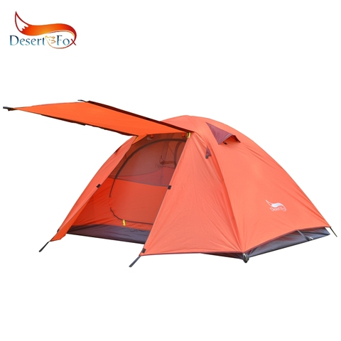 Désert & Fox 2-3 personnes tente de Camping, poteaux en aluminium voyage en plein air Double couche imperméable coupe-vent léger sac à dos tente ► Photo 1/5