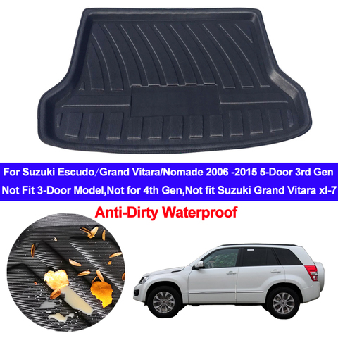 Tapis de protection pour coffre arrière de voiture, compatible avec Suzuki Escudo Grand Vitara Nomade 2006 – 2015, tapis de sol 2013 2014 ► Photo 1/6