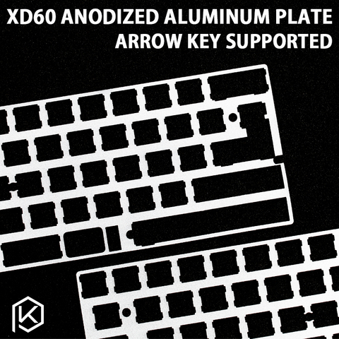 Plaque de clavier mécanique en aluminium 60%, support xd60, xd64, gh60, couleur argent ► Photo 1/6