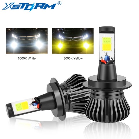 XSTORM – ampoule Led H1 H3 H8 H11, ampoules Led 9005 HB3 9006 HB4 H27 880 881, double couleur 2800LM, lampe antibrouillard pour voiture, 12V, 3000K, 6000K ► Photo 1/6