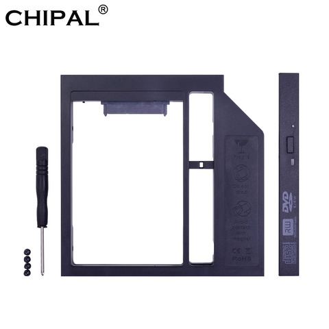 CHIPAL – caddie pour disque dur SATA 3.0, 12.7mm, 2T, 2.5 pouces, boîtier boîtier SSD pour ordinateur portable, Optibay, CD-ROM, DVD-ROM ► Photo 1/6
