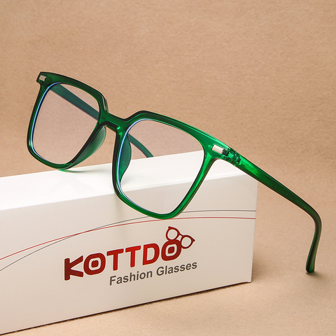 KOTTDO – montures de lunettes en plastique pour hommes et femmes, classiques, vertes, carrées, Anti-lumière bleue, Vintage ► Photo 1/6