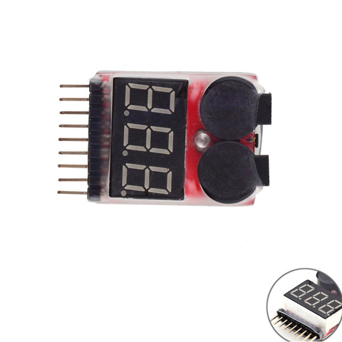 1/2 pièces 1-8S LED basse tension Buzzer alarme Lipo tension indicateur vérificateur testeur ► Photo 1/6