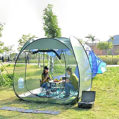 Moustiquaire d'extérieur, tente de jardin à ouverture rapide automatique, abri solaire surélevé, grande tente de plage en gaze respirante pour 5-8 personnes ► Photo 1/5