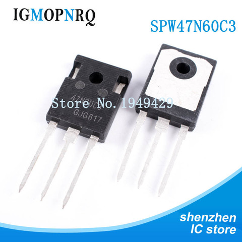MOSFET n-ch 247 V 47A 650 CoolMOS C3, SPW47N60 TO-TO247-3 47N60, 10 pièces, nouveau ► Photo 1/2