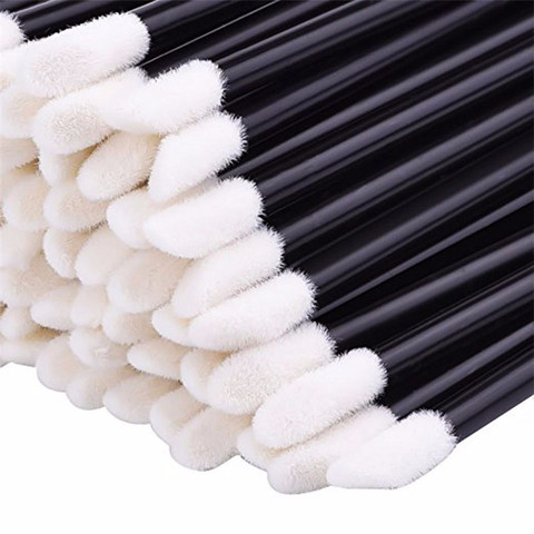 50pcs Nouveau Jetable Cosmétique Brosse À Lèvres Rouge À Lèvres Brillant Baguettes Stylo Nettoyeur Applicateur Fard À Paupières Brillant Pinceaux De Maquillage Outils ► Photo 1/6