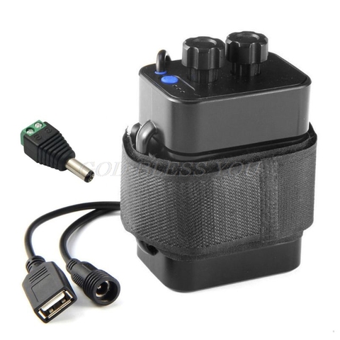 Imperméable à l'eau bricolage 6x18650 couvercle de boîtier de batterie avec 12V DC et USB alimentation pour vélo lumière LED routeur de téléphone portable ► Photo 1/6