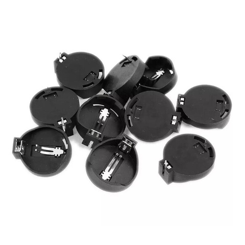Porte-pile bouton 3V, noir, 1x5x10x, CR2025, CR2032, vente en gros ► Photo 1/1