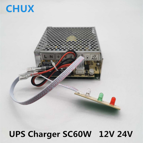 CHUX-alimentation électrique UPS 12/24v, 60w, SC60W, connecteur externe, UPS, Charge alimentation LED ► Photo 1/5