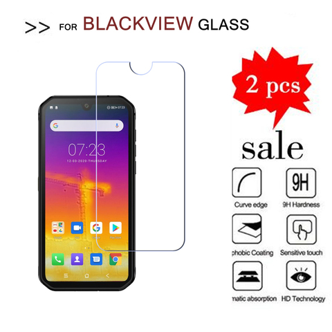 2-1 pièces verre pour Blackview BV5800 BV9000 Pro 9H protecteur d'écran anti-déflagrant LCD Film couverture pour Blackview BV 9900 5800 verre ► Photo 1/6