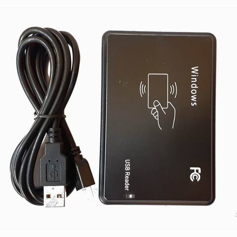 Lecteur USB RFID 125KHZ EM4100, pour carte d'identité intelligente, 8 derniers logiciels, pas besoin de lecteur de logiciel, système de contrôle d'accès de porte à proximité ► Photo 1/1