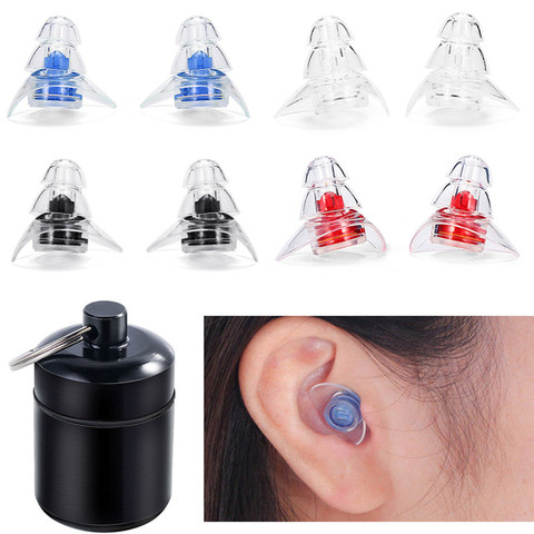 1 paire/ensemble bouchons d'oreille en Silicone souple Anti-bruit ronflement bouchons d'oreilles réduction du bruit isolation phonique Protection d'oreille bouchons d'oreilles #293913 ► Photo 1/6