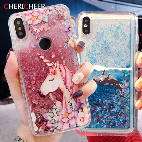 Étui paillettes licorne pour Xiaomi Redmi 7 7A 8 8A 9A 9C étui liquide Xiomi 8 T Redmi 7 étui Redmi Note 8 T 8 T 7 8 9S 9 Pro Max couverture ► Photo 1/6