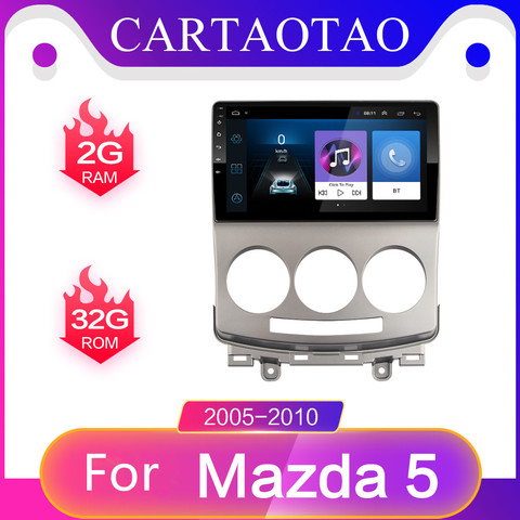 Autoradio Android 2005, 2 go RAM, 32 go ROM, Navigation GPS, lecteur multimédia, vidéo, pour voiture MAZDA 5 (2006, 2007, 2008, 2009, 2010) ► Photo 1/6