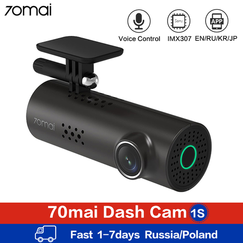 70mai Dash Cam 1S Wifi voiture DVR caméra Full HD 1080P Vision nocturne APP anglais commande vocale 70mai 1S voiture caméra enregistreur g-sensor ► Photo 1/1