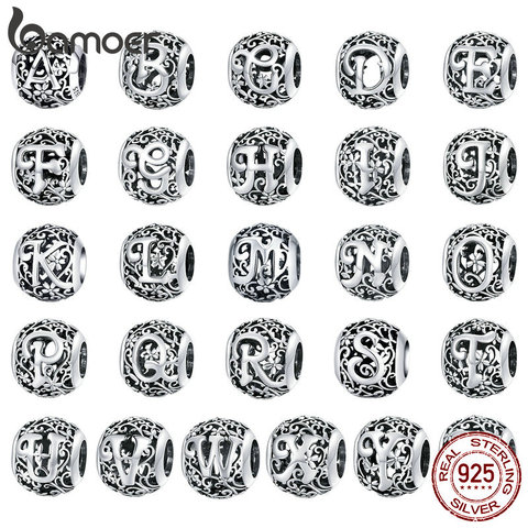 Bamoer authentique Original 925 en argent Sterling Mori lettre B perles breloque pour les femmes Bracelet & Bracelet bijoux à bricoler soi-même faisant SCC1444 ► Photo 1/6