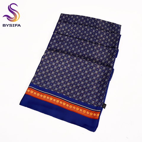 BYSIFA – foulard en soie rouge pour hommes, 170x30cm, Double face, à la mode, nouvelle collection automne hiver ► Photo 1/5