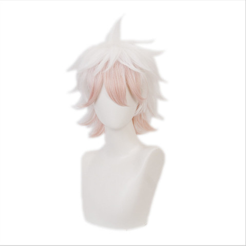 Komaeda Nagito perruque Anime Danganronpa Cosplay cheveux synthétiques résistant à la chaleur Komaeda Nagito Cosplay perruques + bonnet de perruque ► Photo 1/6