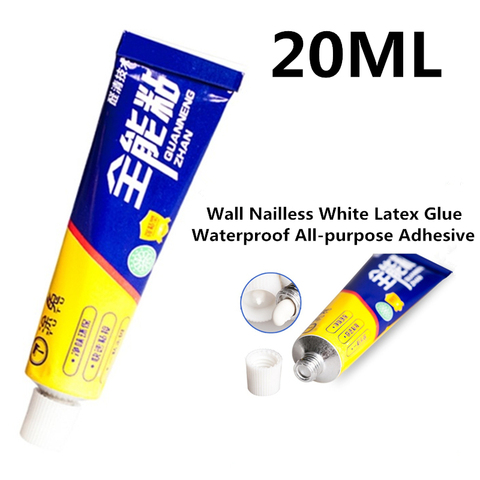 20ml colle au Latex blanc liquide sans clous Super forte séchage rapide miroir verre métal caoutchouc bois bâton étanche tout usage adhésif ► Photo 1/6