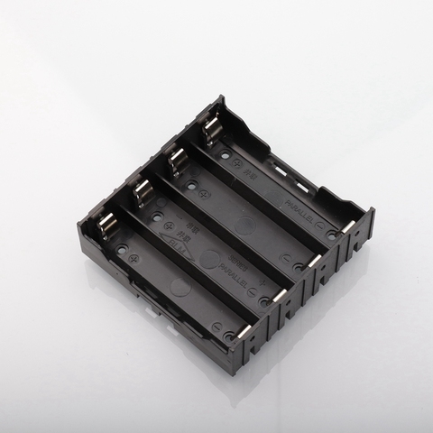 Support de batterie en plastique à 4 fentes 18650/boîtier, boîte de rangement pour batterie au Lithium 4*3.7V 18650 avec 8 broches ► Photo 1/6