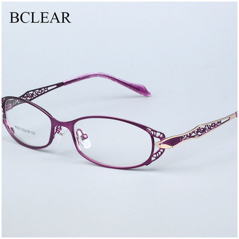 BCLEAR-cadre de lunettes optiques ajouré couleur or pour femmes, cadre de Prescription, avec fleur ► Photo 1/6