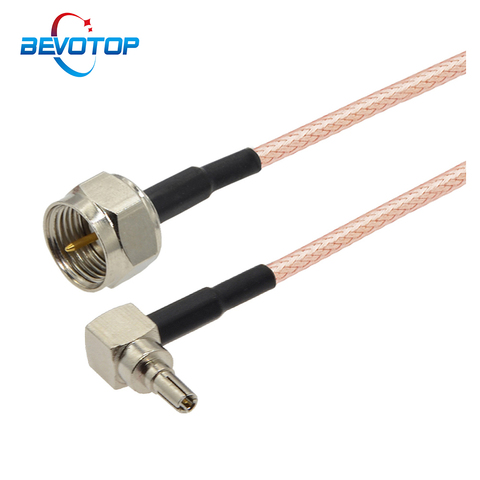 Lot de 2 connecteurs F mâle vers CRC9 mâle, câble Coaxial RF CRC9 F assemblage RG316 Jumper Pigtail 3G, câble d'extension d'antenne ► Photo 1/6