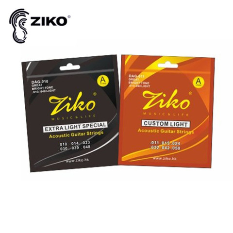 ZIKO – ensemble de cordes pour guitare acoustique, accessoires de haute qualité, antirouille, en cuivre ► Photo 1/6