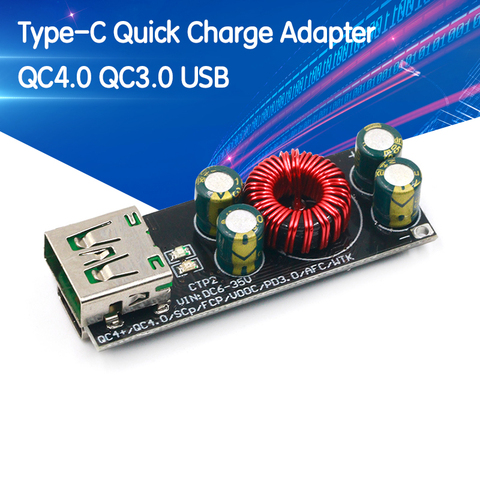 QC4.0 QC3.0 USB type-c adaptateur de Charge rapide pour téléphone portable 6 -35V abaisseur Module de suralimentation pour Huawei SCP/FCP Apple PD Qualcomm ► Photo 1/6