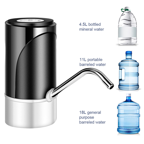 Bosse automatique pour bouteille d'eau distributeur de pompe à eau potable électrique Portable USB Charge bouteille pompe à eau pour 4.5-19 litres ► Photo 1/6